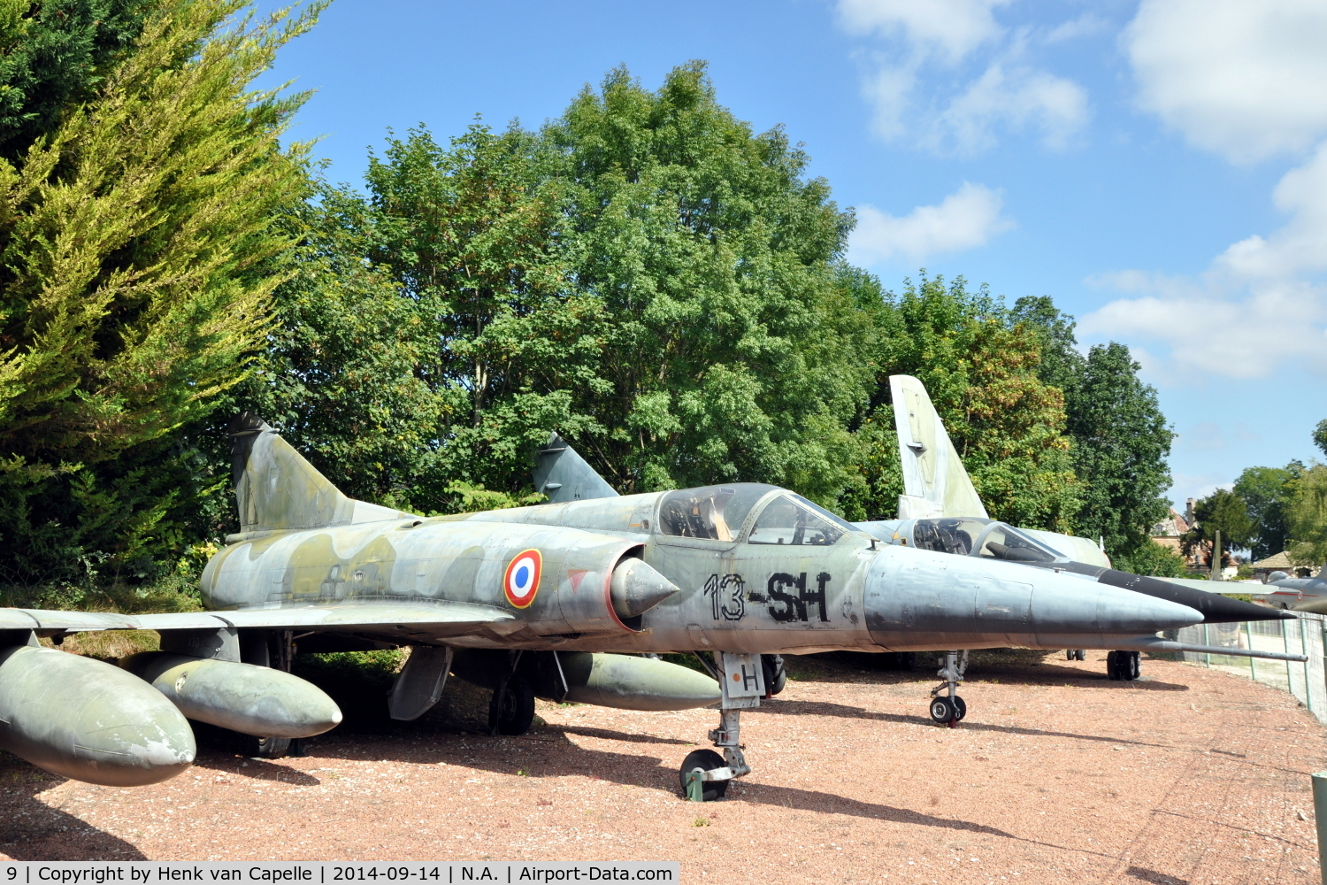 9, Dassault Mirage 5F C/N 9, Dassault Mirage 5F of the French Air Force preserved at the Chateau de Savigny aircraft museum.