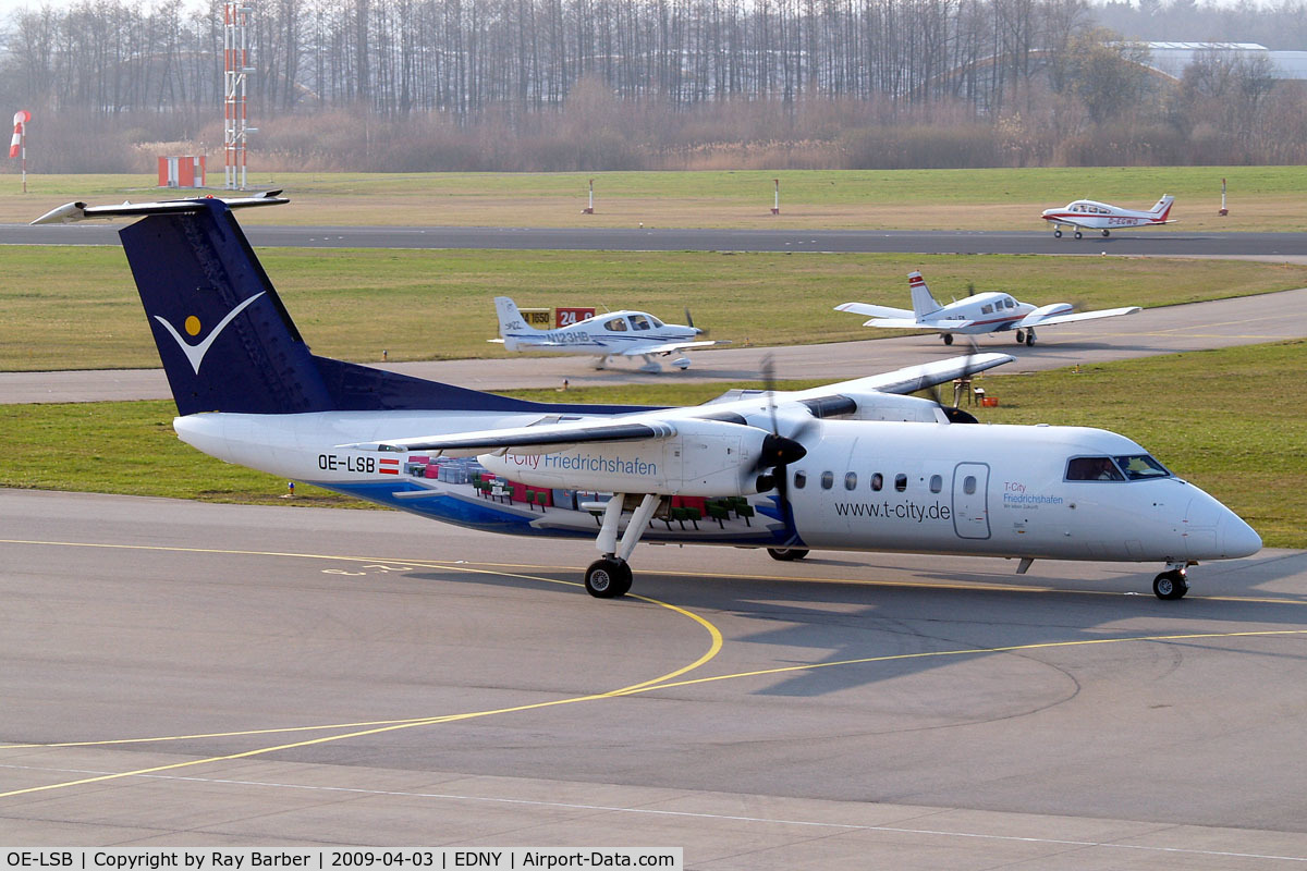 OE-LSB, 1998 De Havilland Canada DHC-8-314Q Dash 8 C/N 525, De Havilland Canada DHC-8Q-314 Dash 8 [525] (Intersky) Friedrichshafen~D 03/04/2009