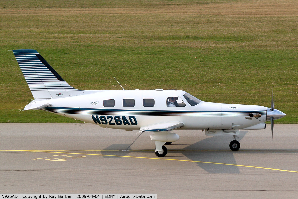 N926AD, 1998 Piper PA-46-350P Malibu Mirage C/N 4636152, Piper PA-46-350P Malibu Mirage JetPROP DLX [4636152] Friedrichshafen~D 04/04/2009