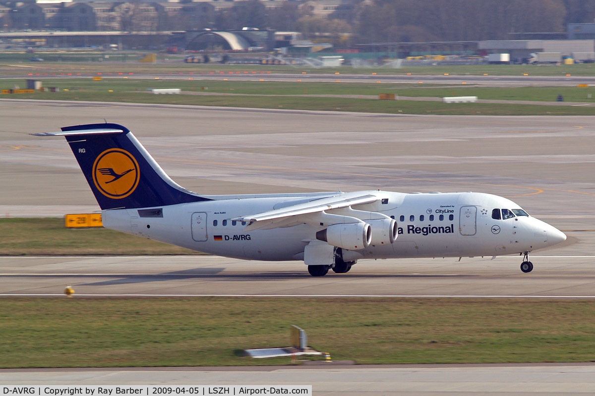 D-AVRG, 1995 British Aerospace Avro 146-RJ85 C/N E.2266, BAe 146-RJ85 [E2266] (Lufthansa Regional) Zurich~HB 05/04/2009