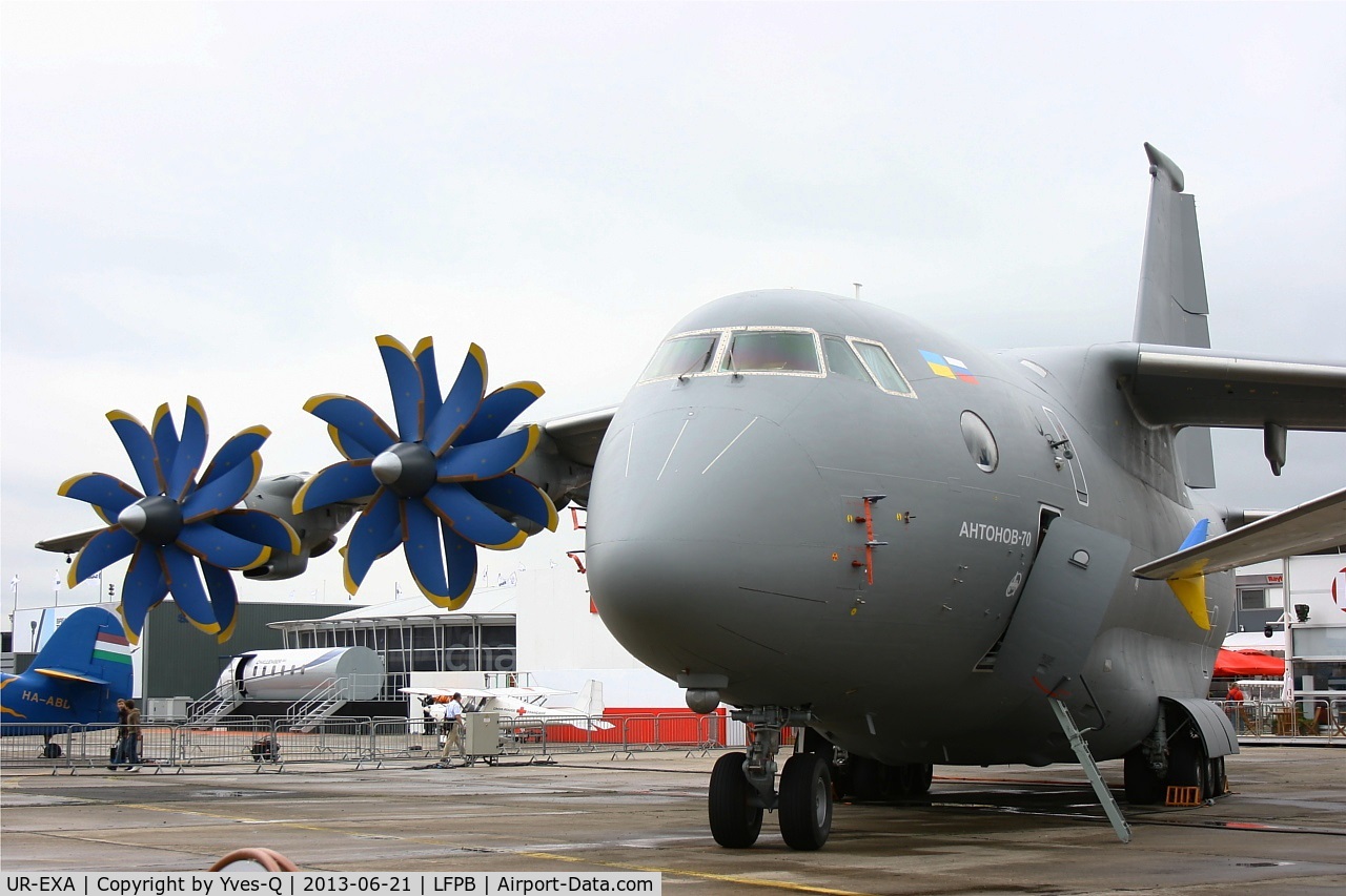 UR-EXA, Antonov An-70 C/N 770102, Antonov An-70, Static display, Paris-Le Bourget (LFPB-LBG) Air Show 2013