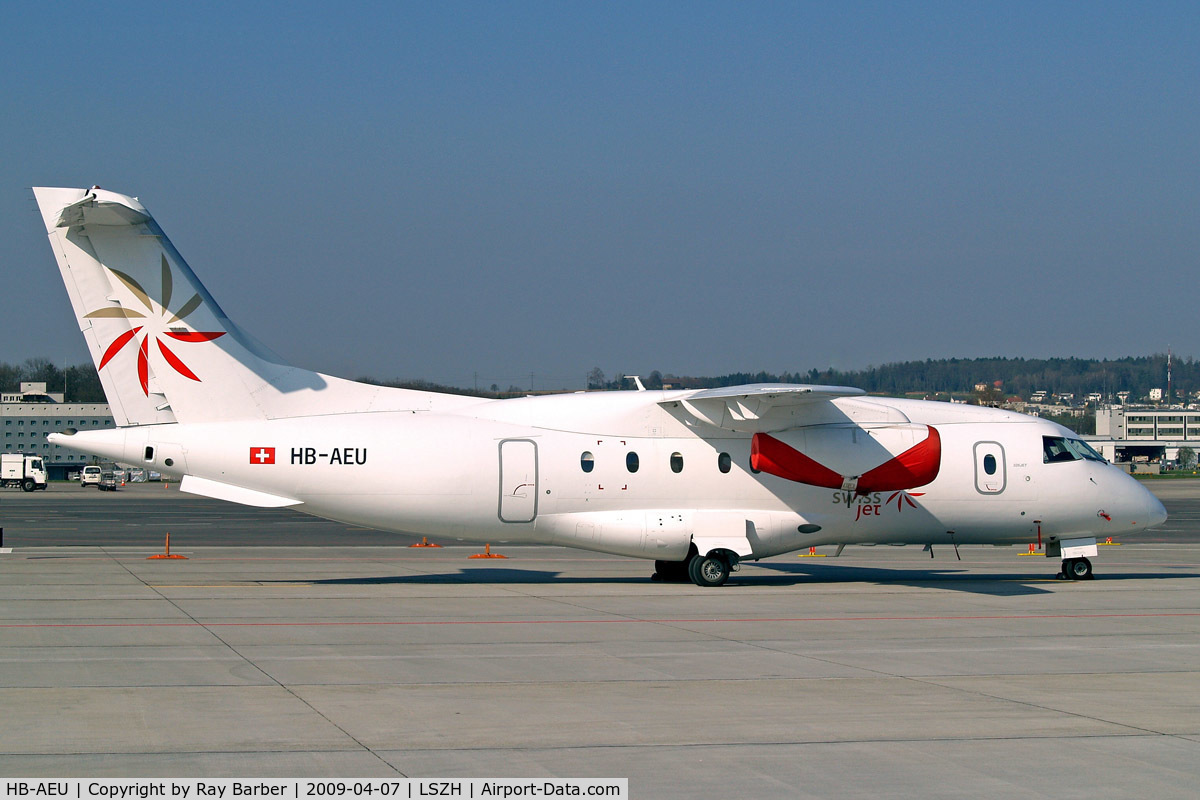 HB-AEU, 2002 Fairchild Dornier 328-300 328JET C/N 3199, Dormier Do.328-310 Jet [3199] (Swiss Jet AG) Zurich~HB 07/04/2009