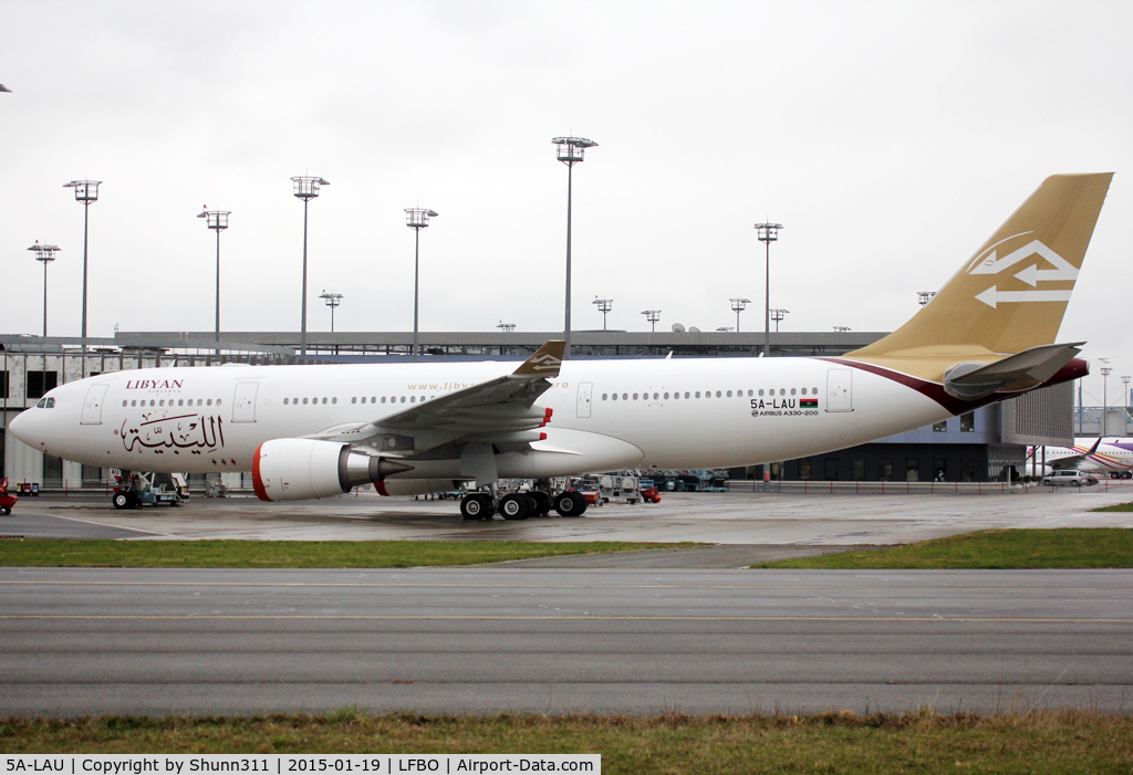 5A-LAU, 2014 Airbus A330-202 C/N 1543, Stored at this time @ LETL
