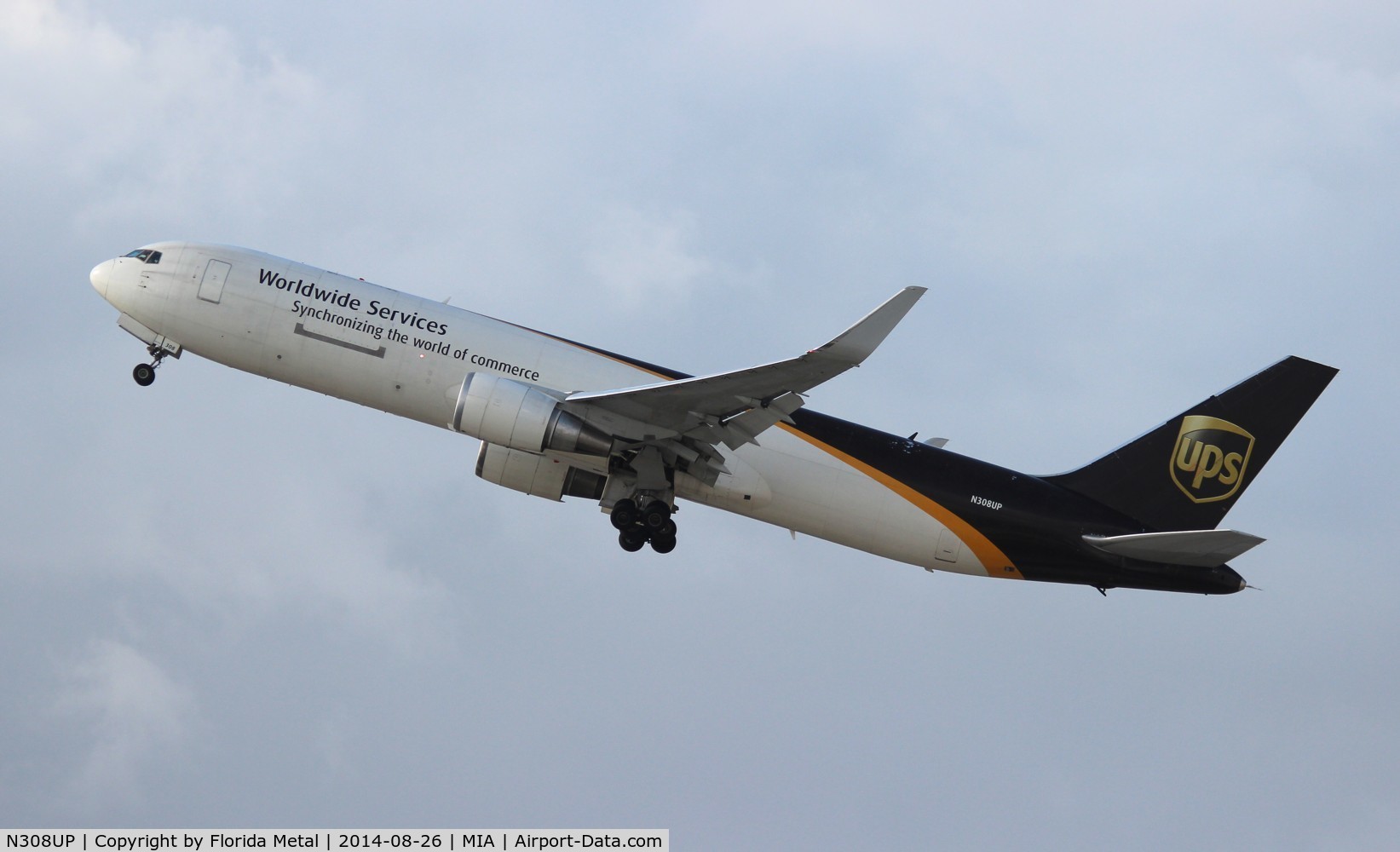 N308UP, 1996 Boeing 767-34AF C/N 27761, UPS 767-300