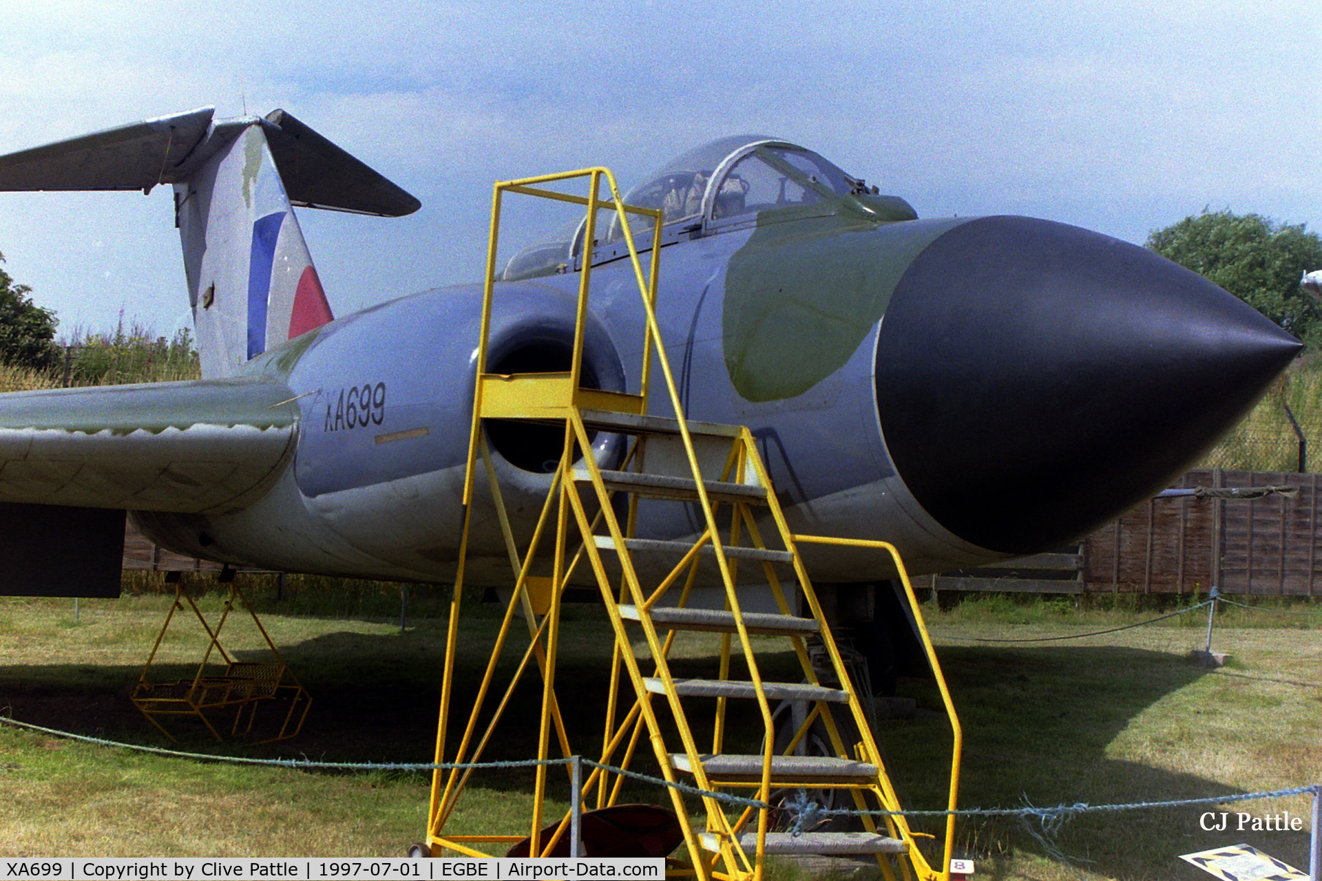 XA699, 1957 Gloster Javelin FAW.5 C/N Not found XA699, On display at the Midland Air Museum, Coventry, in July 1997.