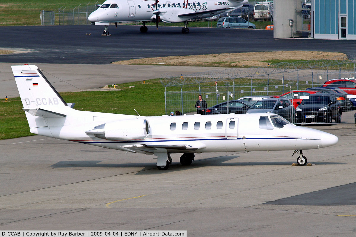 D-CCAB, 1997 Cessna 550 Citation Bravo C/N 550-0827, Cessna Citation Bravo [550-0827] (Air Hamburg) Friedrichshafen~D 04/04/2009