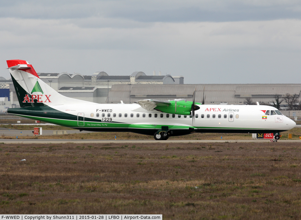 F-WWED, 2015 ATR 72-600 C/N 1229, C/n 1229 - To be XY-AJV