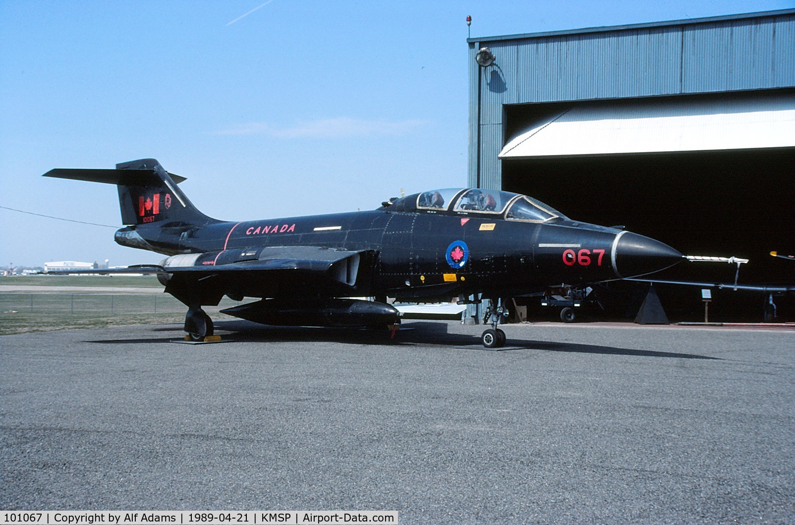 101067, 1958 McDonnell F-101B Voodoo C/N 672, Shown in RCAF colors at the Minnesota Air Guard Museum in 1989, before being repainted in USAF colors.