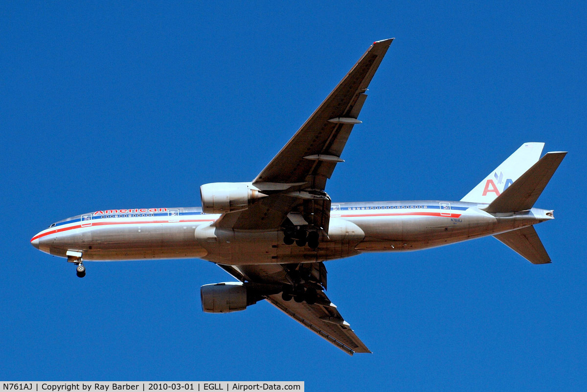 N761AJ, 2002 Boeing 777-223 C/N 31478, Boeing 777-223ER [31478] (American Airlines) Home~G 01/03/2010. On approach 27R.