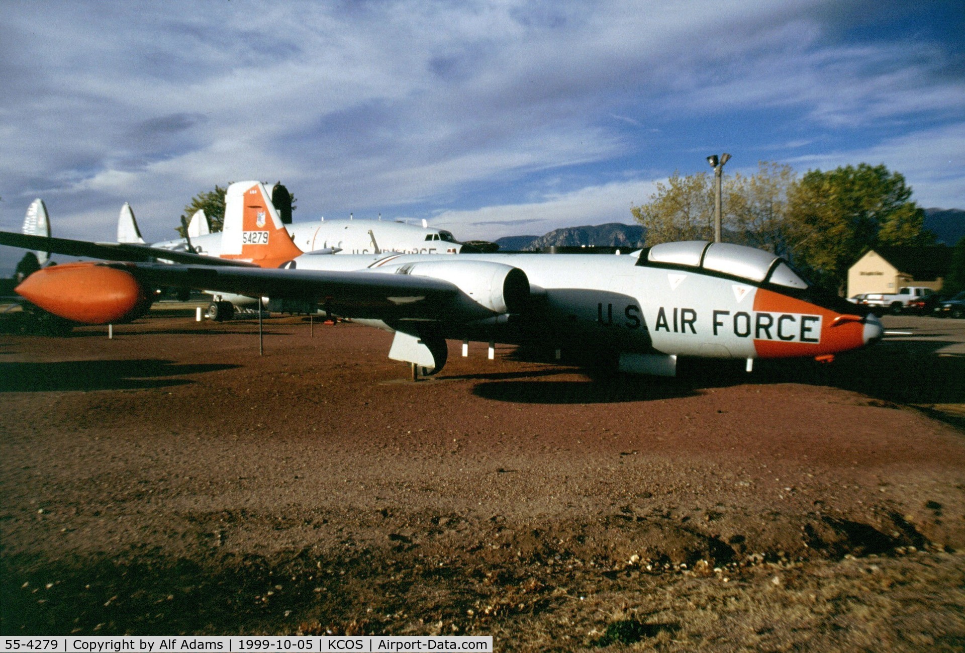 55-4279, 1955 Martin EB-57E Canberra C/N 381, Displayed at the NORAD Museum on Peterson Air Force Base, Colorado Springs, Colorado in 1999.