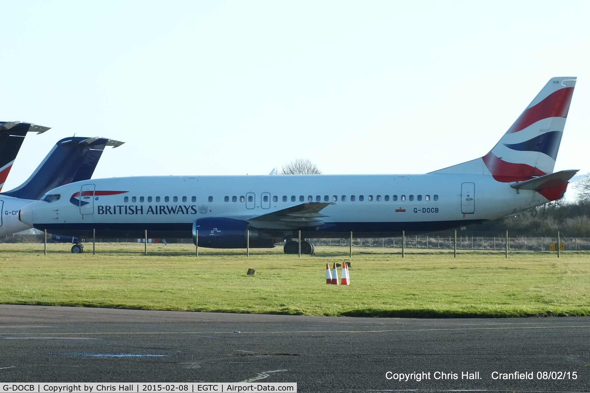G-DOCB, 1991 Boeing 737-436 C/N 25304, stored at Cranfield