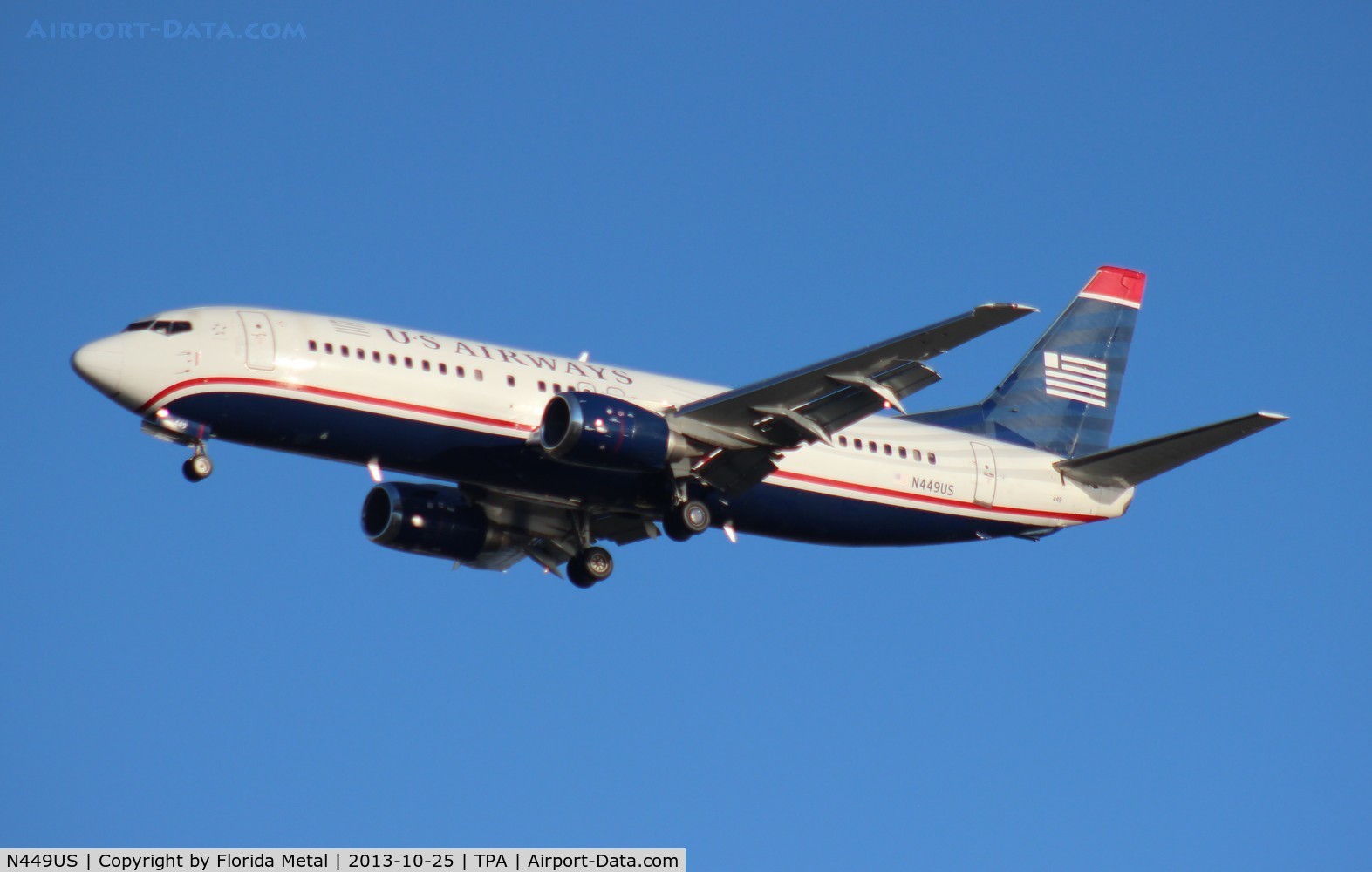 N449US, 1990 Boeing 737-4B7 C/N 24893, US Airways 737-400