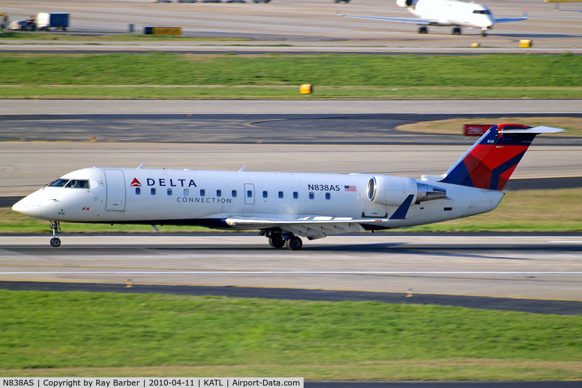 N838AS, 1998 Bombardier CRJ-200ER (CL-600-2B19) C/N 7276, Canadair CRJ-200ER [7276] (Delta Connection) Atlanta-Hartsfield~N 11/04/2010