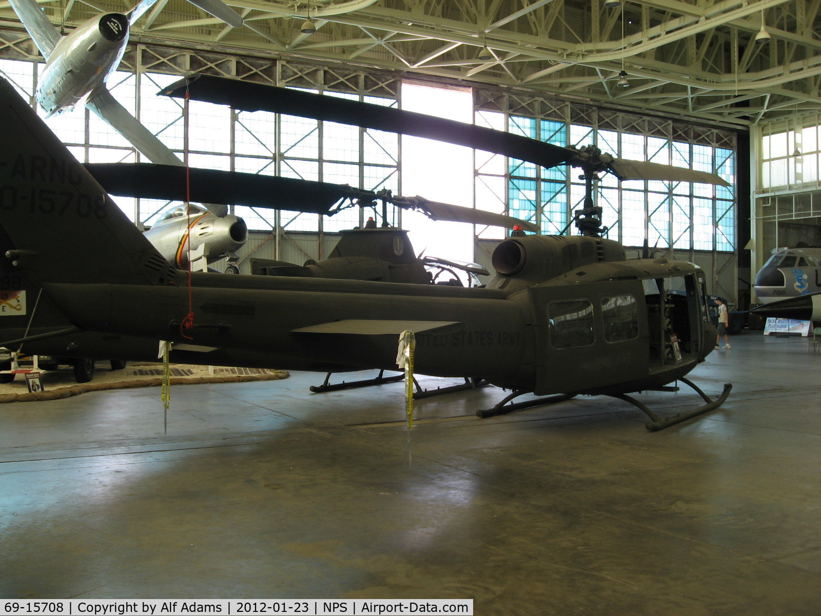 69-15708, 1969 Bell UH-1H Iroquois C/N 11996, Displayed at the Pacific Aviation Museum, Honolulu, Hawaii in 2012.
