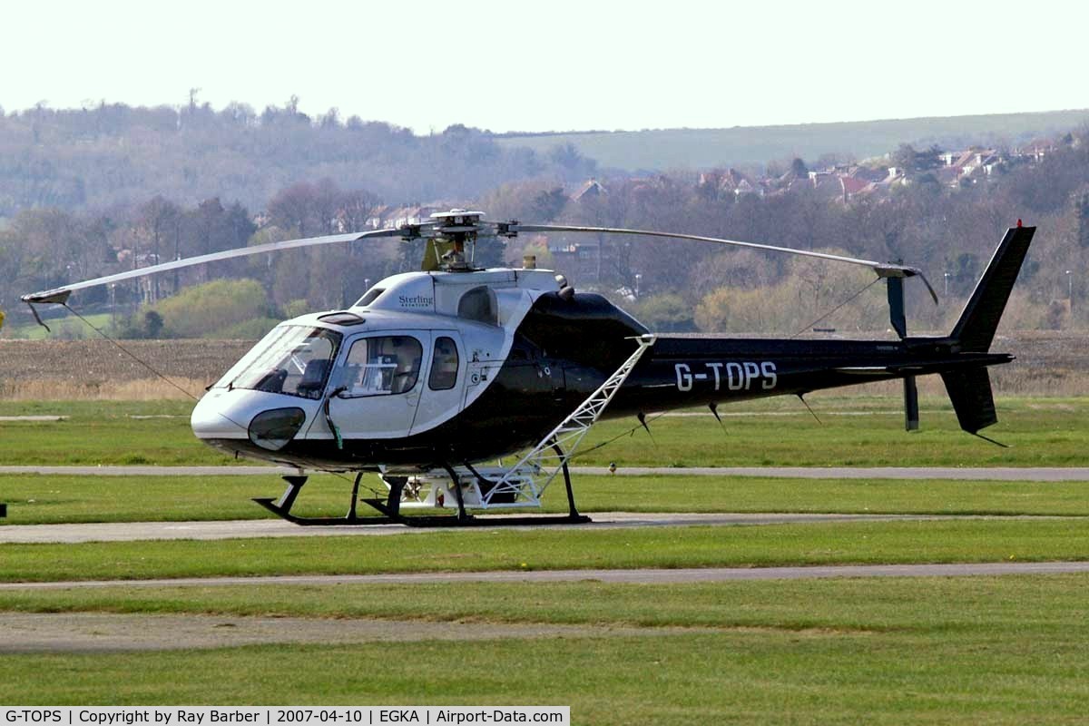 G-TOPS, 1982 Aerospatiale AS-355F-1 Ecureuil 2 C/N 5151, Aerospatiale AS.355F1 Ecureuil II [5151] (Sterling Helicopters) Shoreham~G 10/04/2007