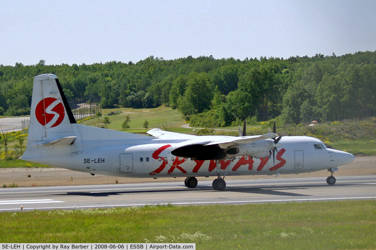 SE-LEH, 1987 Fokker 50 C/N 20108, Fokker F-50 [20108] (Skyways) Stockholm-Bromma~SE 06/06/2008