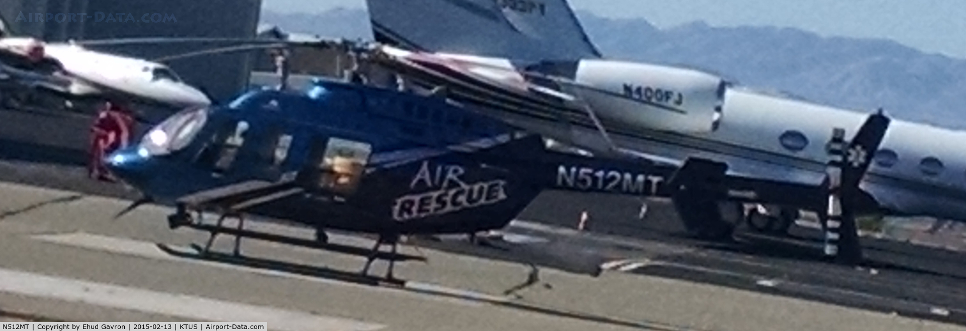 N512MT, 2003 Bell 407 C/N 53571, Med-Trans Corp's N512MT in blue&white Air Rescue livery.