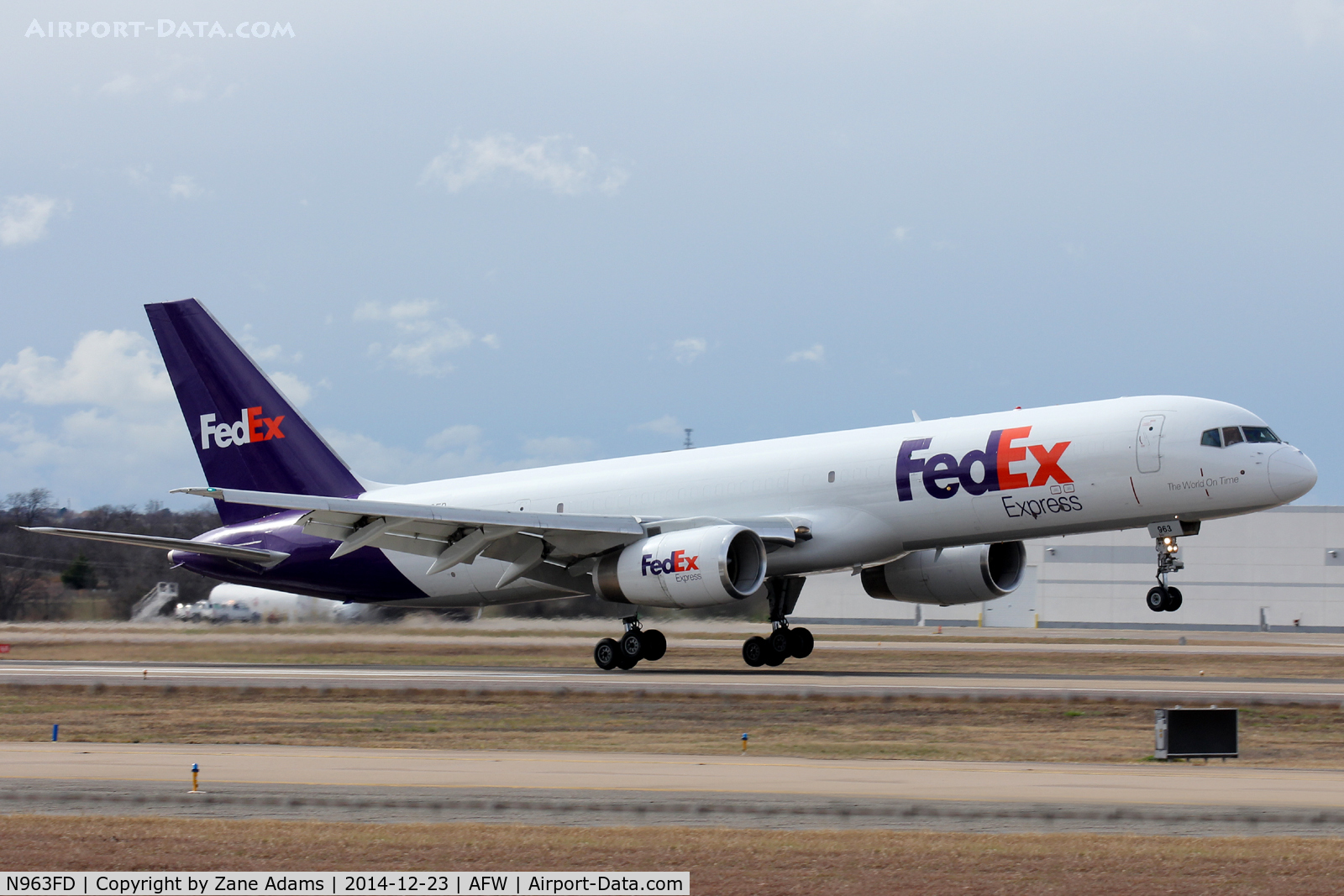 N963FD, 1989 Boeing 757-28A C/N 24368, Landing at Alliance Airport - Fort Worth, TX