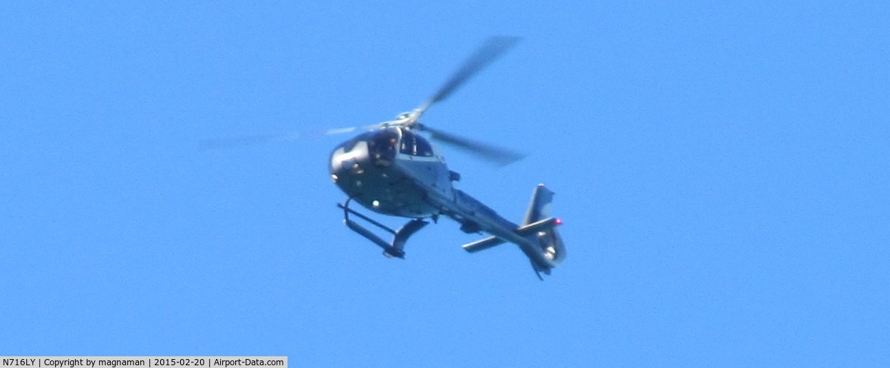 N716LY, Eurocopter EC-130B-4 (AS-350B-4) C/N 4366, on way from waiheke island into AKL