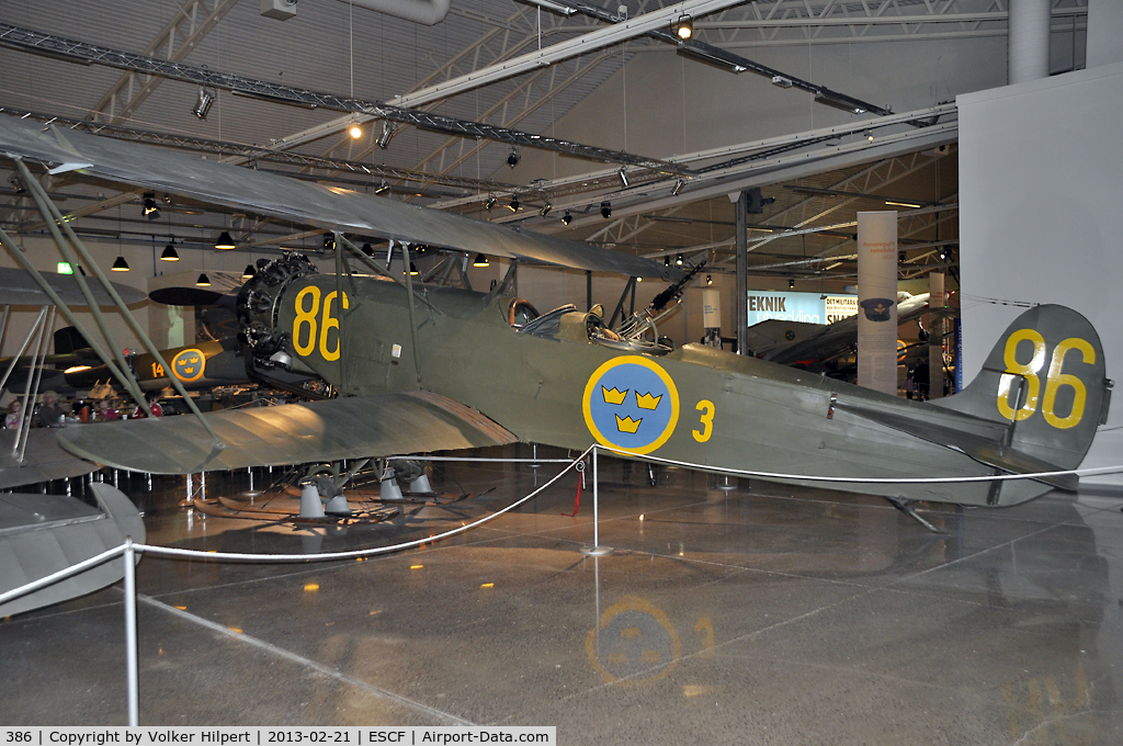 386, 1934 Fokker C.V-E C/N 207, at Linkoping