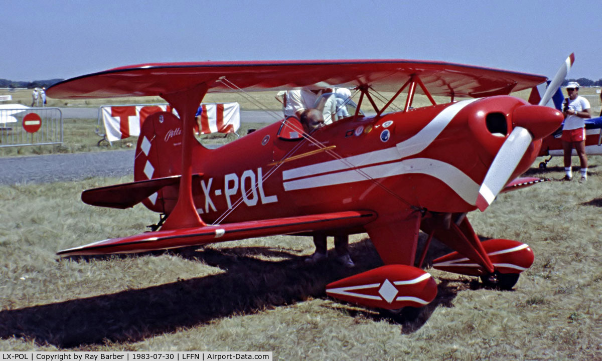 LX-POL, Pitts S-1S Special C/N 789-H, Pitts S-1S Special [789-H] Brienne-Le-Chateau~F 30/07/1983. From a slide.