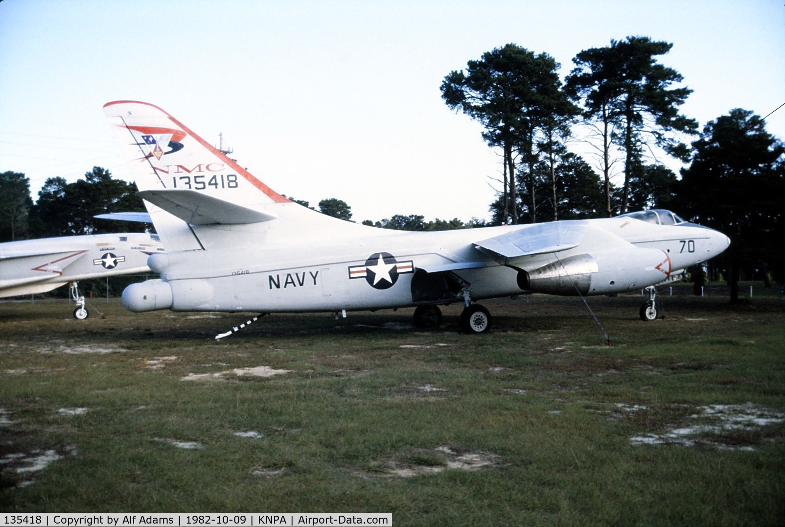135418, Douglas A-3A Skywarrior C/N 10311, Shown at the National Naval Aviation Museum, Pensacola, Florida in 1982.