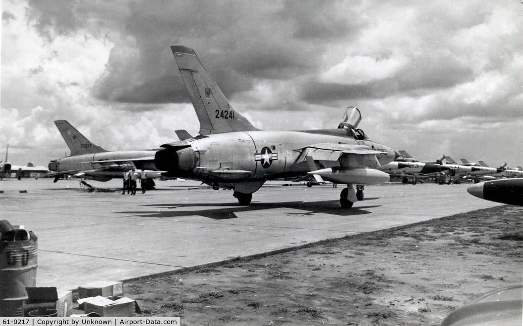 61-0217, 1961 Republic F-105D Thunderchief C/N D412, The plane in the background is 61-0217.