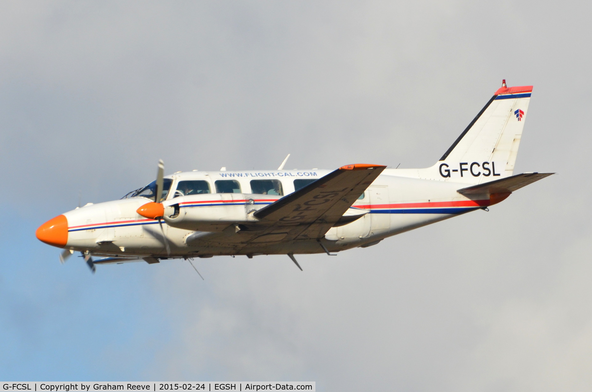 G-FCSL, 1972 Piper PA-31-350 Chieftain C/N 31-7852052, Engaged in calibration work at Norwich.