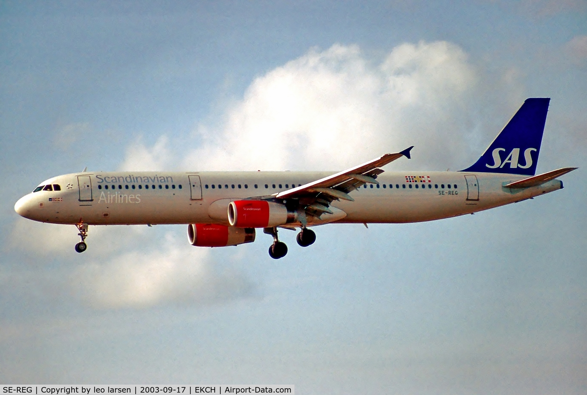 SE-REG, 2002 Airbus A321-232 C/N 1848, Copenhagen Kastrup 17.9.03
