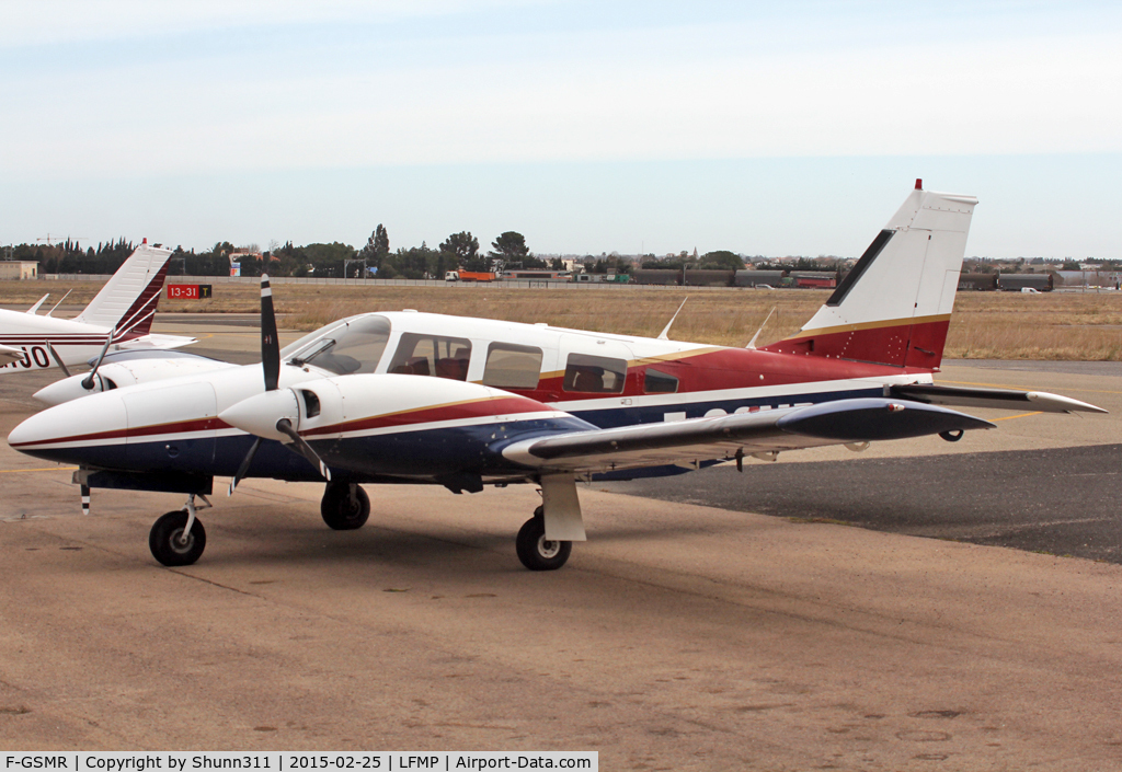 F-GSMR, Piper PA-34-200T Seneca II C/N 34-8070208, Parked at the Airclub...