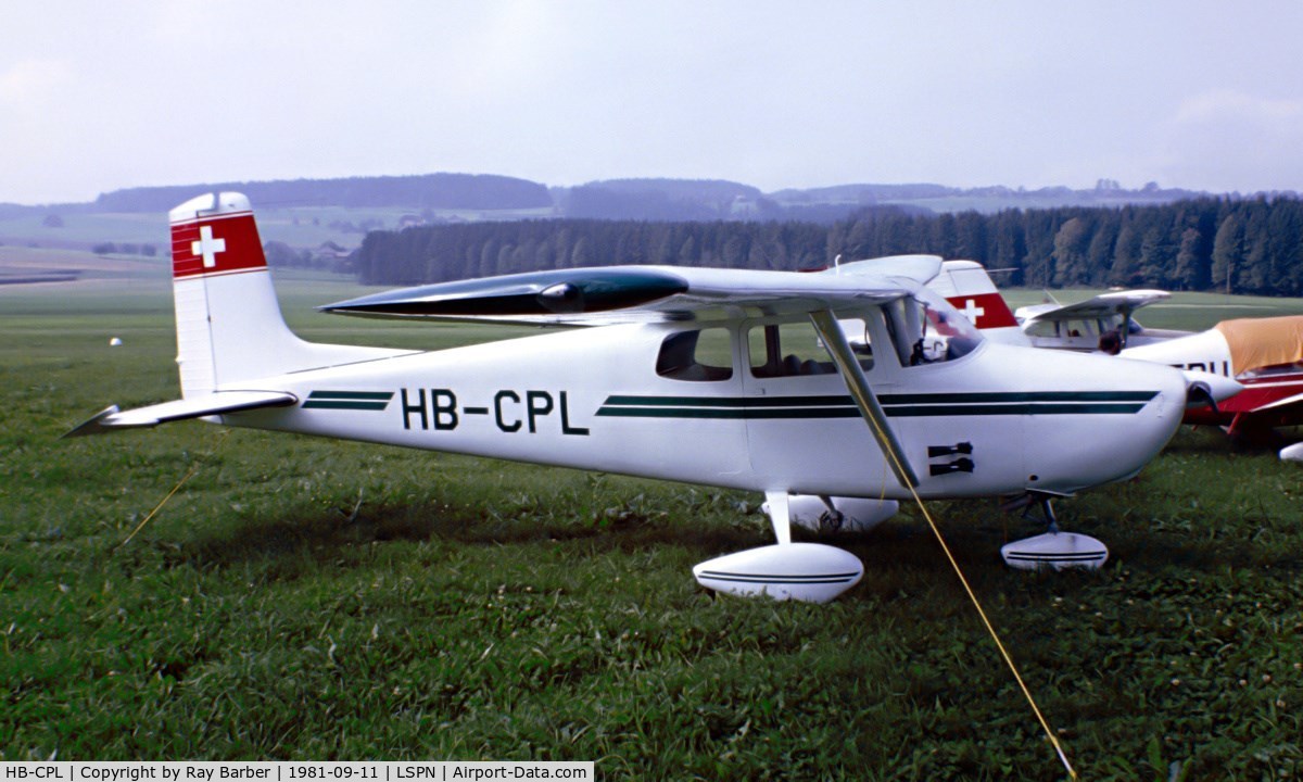 HB-CPL, 1956 Cessna 172 C/N 29046, Cessna 172 [29046] Triengen~HB 11/09/1981. From a slide.