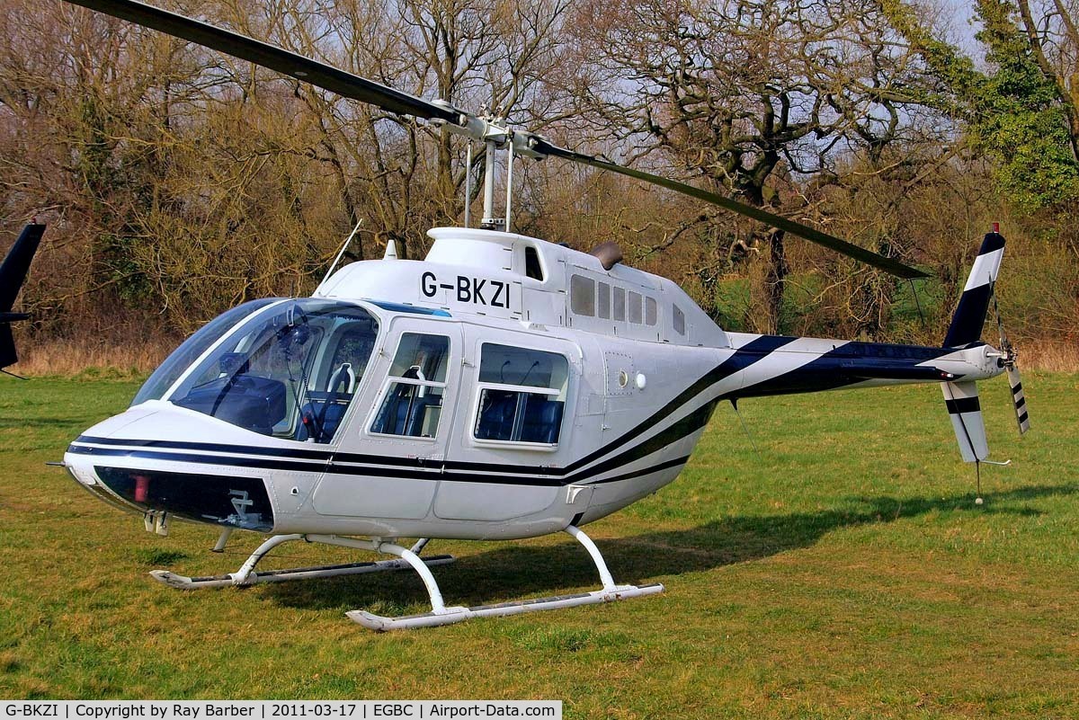 G-BKZI, 1967 Bell 206B JetRanger III C/N 118, Bell 206B Jet Ranger II [118] Cheltenham Racecourse~G 17/03/2011