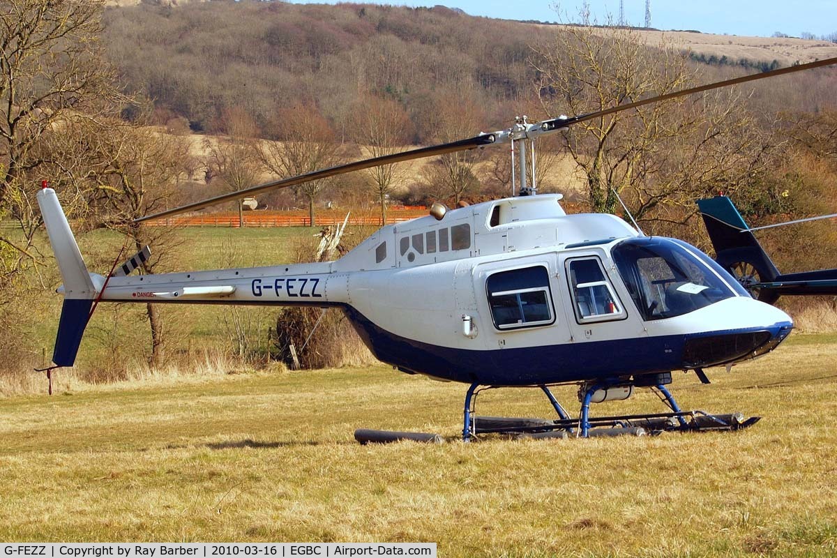 G-FEZZ, 1970 Agusta AB-206B JetRanger II C/N 8317, Agusta-Bell AB.206B Jet Ranger II [8317] (Helicopter Services) Cheltenham Racecourse~G 16/03/2010