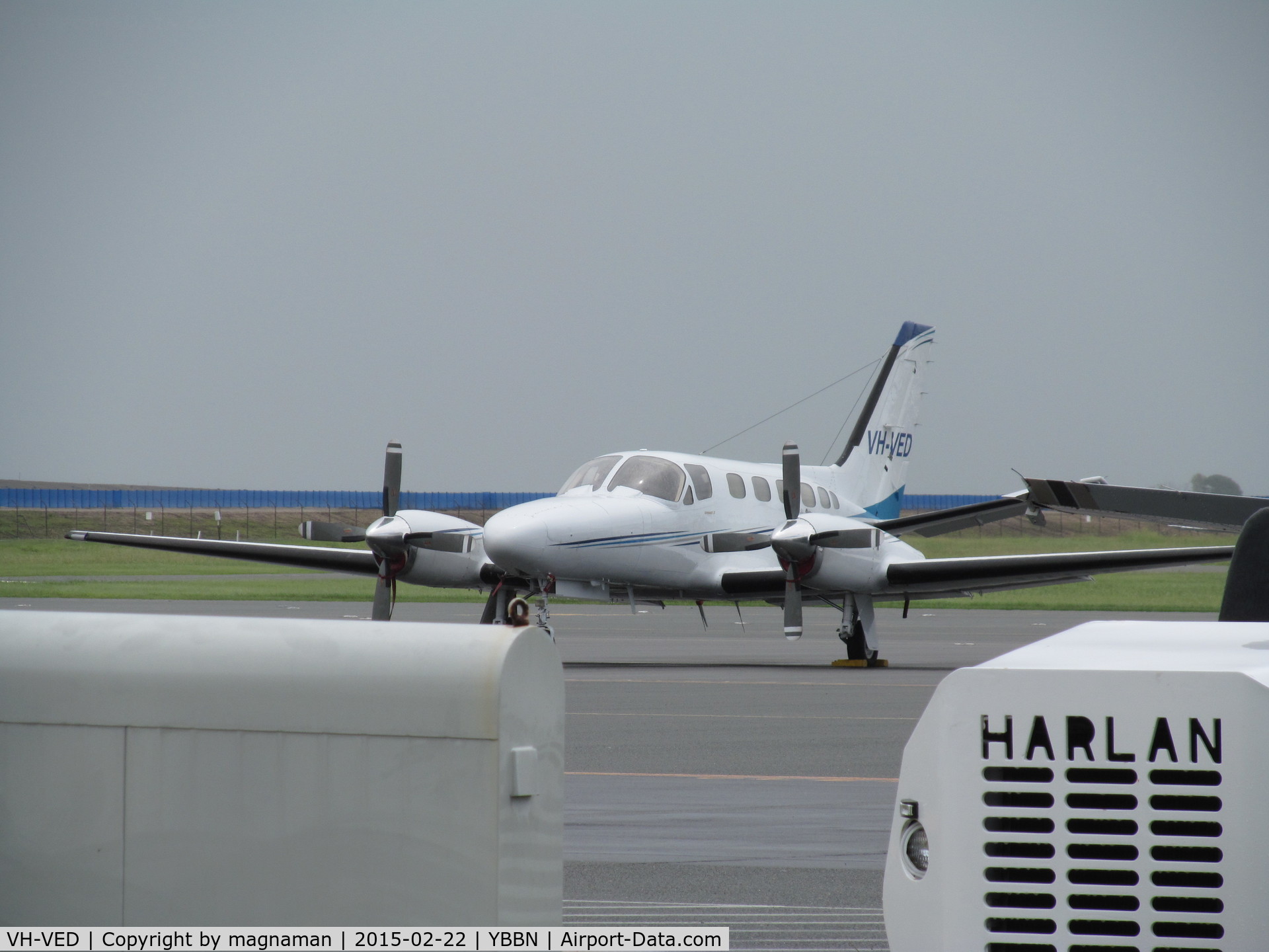 VH-VED, 1981 Cessna 441 Conquest II C/N 441-0272, on GA ramp at BNE