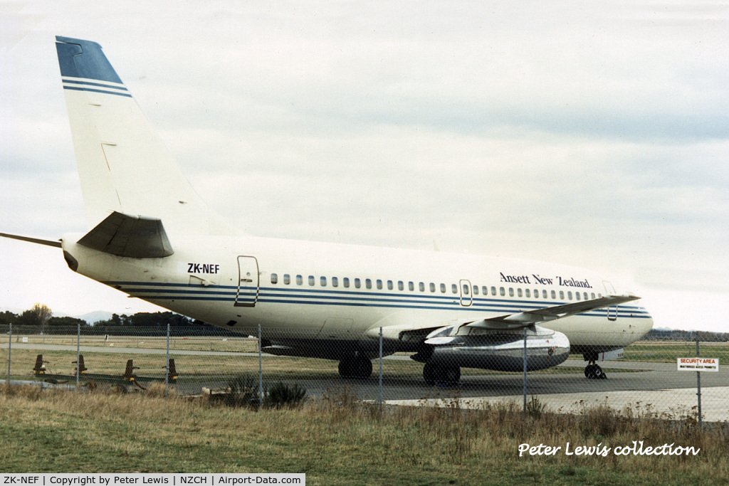 ZK-NEF, 1981 Boeing 737-2U9 C/N 22575, Bilmans Management Ltd., Christchurch (t/a Ansett NZ)