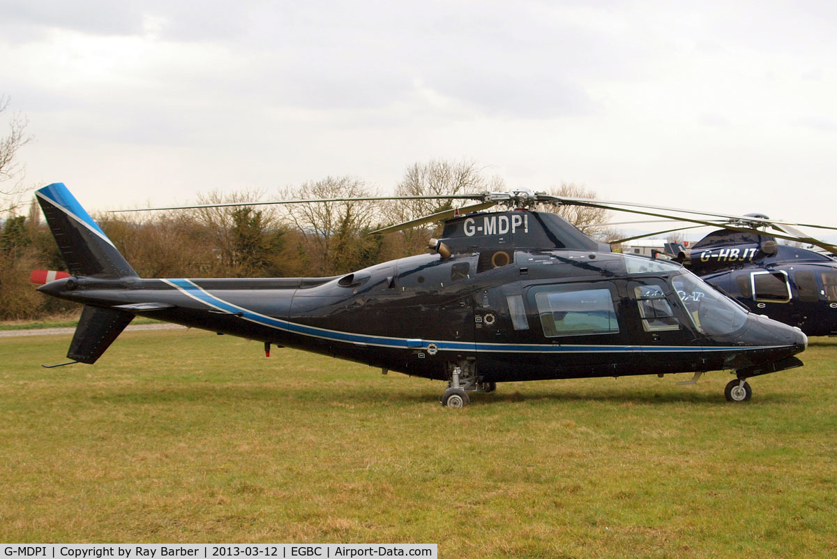 G-MDPI, 1987 Agusta A-109A-2 C/N 7393, Agusta A.109A-2 [7393] Cheltenham~G 12/03/2013