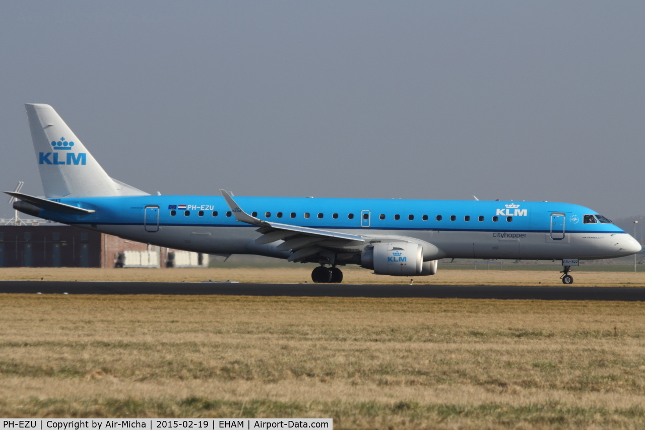 PH-EZU, 2012 Embraer 190LR (ERJ-190-100LR) C/N 19000522, KLM Cityhopper