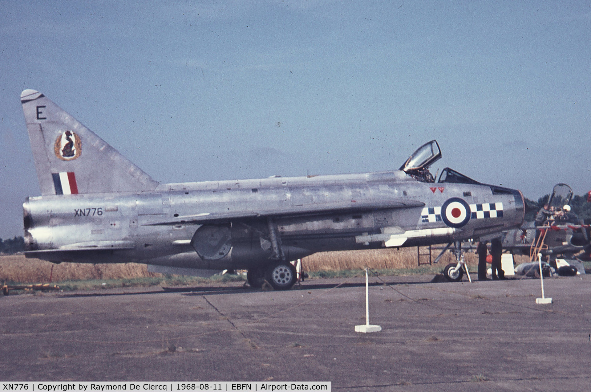 XN776, 1962 English Electric Lightning F.2A C/N 95129, One of the highlights at the BAF Airshow at Koksijde was the flying display of this Lightning.