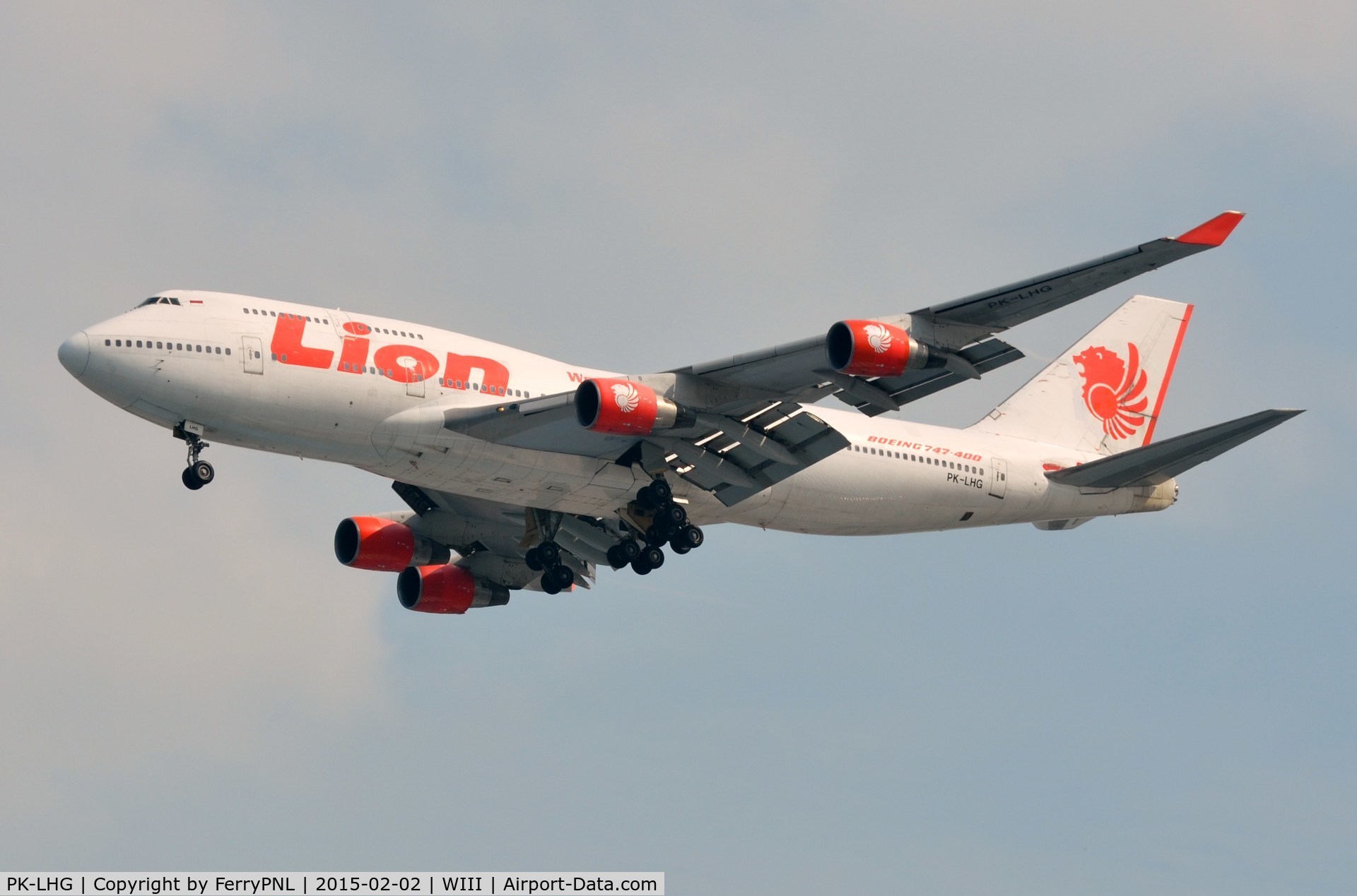 PK-LHG, 1989 Boeing 747-412 C/N 24065, Lion Air B744 arriving from Jeddah.