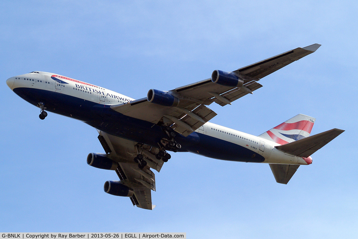 G-BNLK, 1990 Boeing 747-436 C/N 24053, Boeing 747-436 [24053] (British Airways) Home~G 26/05/2013. On approach 27R.