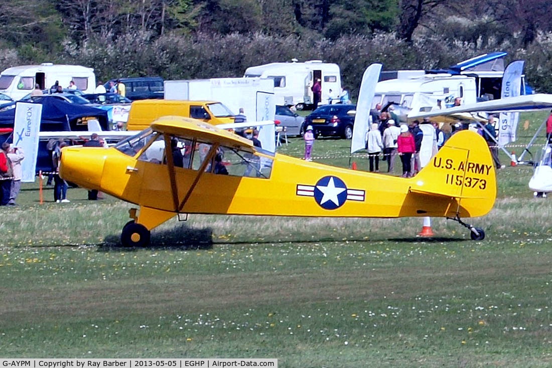 G-AYPM, 1951 Piper L-18C Super Cub C/N 18-1373, Piper L-18C-95 Super Cub [18-1373] Popham~G 05/05/2013