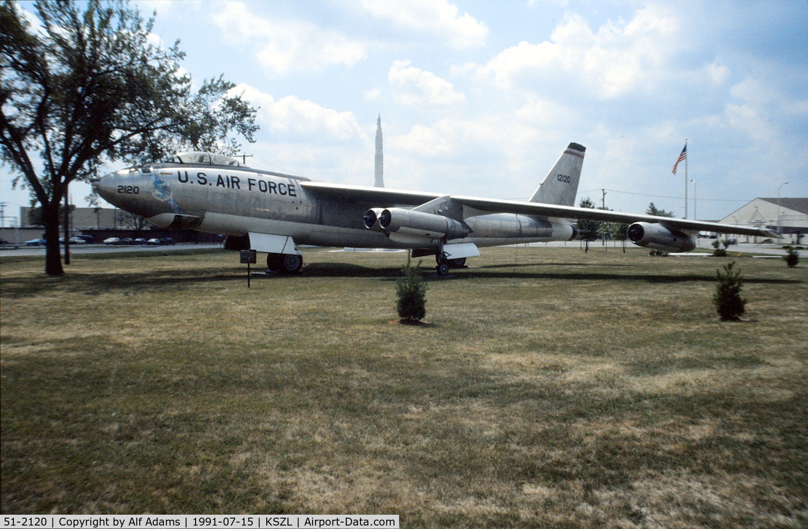 51-2120, 1951 Boeing B-47B Stratojet C/N 450173, At Whiteman Air Force Base, Missouri in 1991.