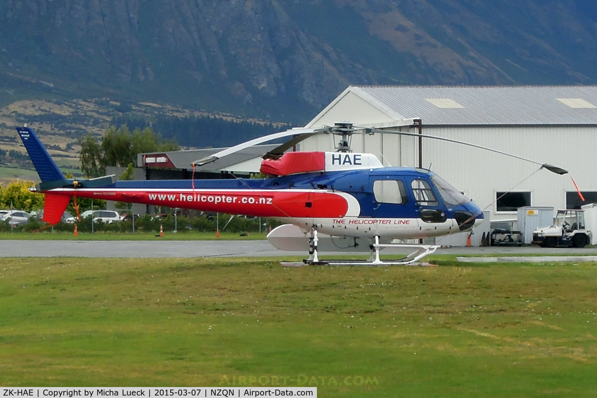 ZK-HAE, Eurocopter AS-350B-2 Ecureuil Ecureuil C/N 3625, At Queenstown