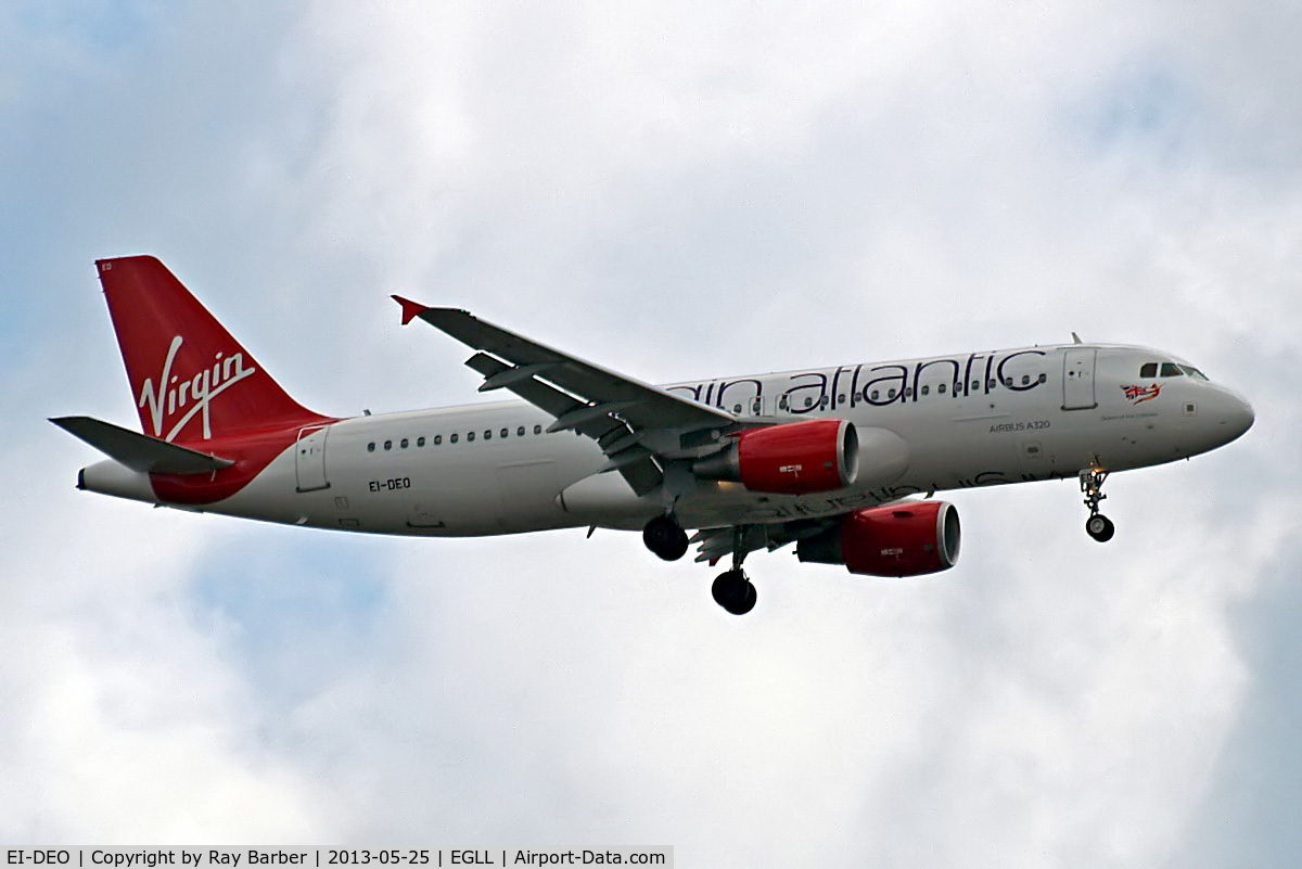 EI-DEO, 2005 Airbus A320-214 C/N 2486, EI-DEO   Airbus A320-214 [2486] (Virgin Atlantic) Home~G 25/05/2013. On approach 27L.