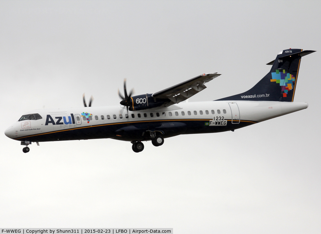 F-WWEG, 2015 ATR 72-600 (72-212A) C/N 1232, C/n 1232 - To be PR-AQW