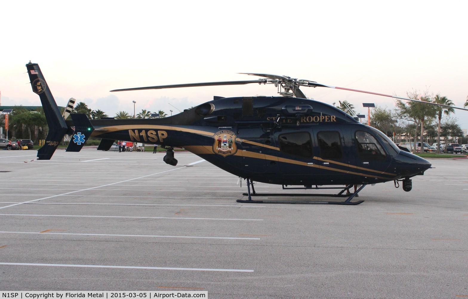 N1SP, 2013 Bell 429 GlobalRanger C/N 57184, Delaware State Police Bell 429 at Heliexpo Orlando