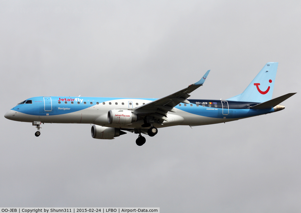 OO-JEB, 2013 Embraer 190STD (ERJ-190-100STD) C/N 19000607, Landing rwy 32L