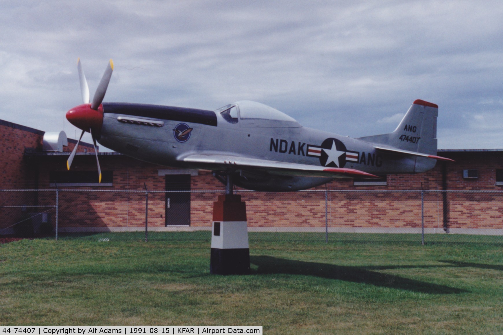 44-74407, North American P-51D-30-NA Mustang C/N 122-40947, At Hector Field, Fargo, North Dakota in 1991.