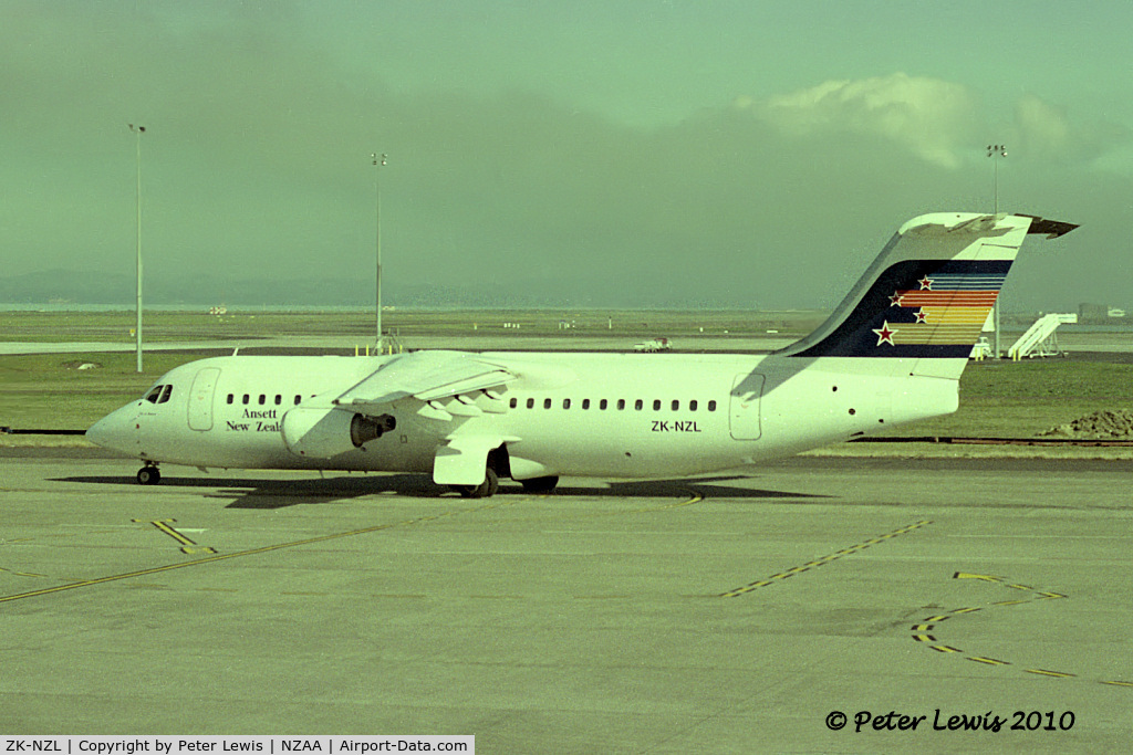 ZK-NZL, 1990 British Aerospace BAe.146-300 C/N E3175, Bilmans Management Ltd., Christchurch (t/a Ansett New Zealand).  1993