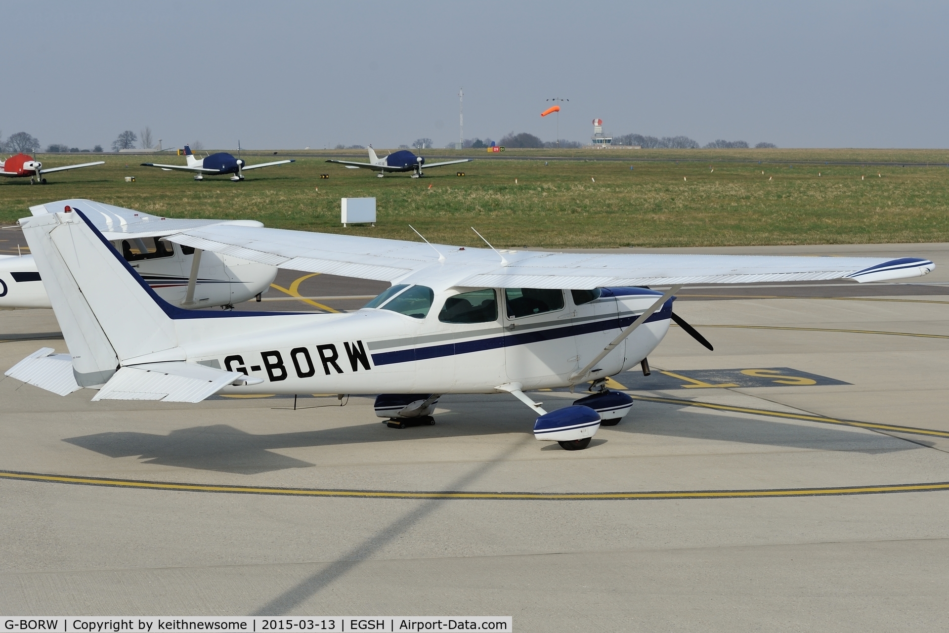 G-BORW, 1981 Cessna 172P C/N 172-74301, Parked in the sun.